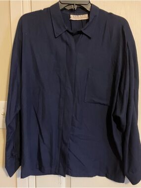 Frank & Eileen Navy Long-Sleeve Button-Down Shirt